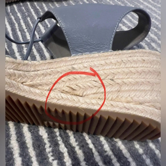 Eileen Fisher espadrilles, gray upper leather, hardly used size 8 - Picture 13 of 13